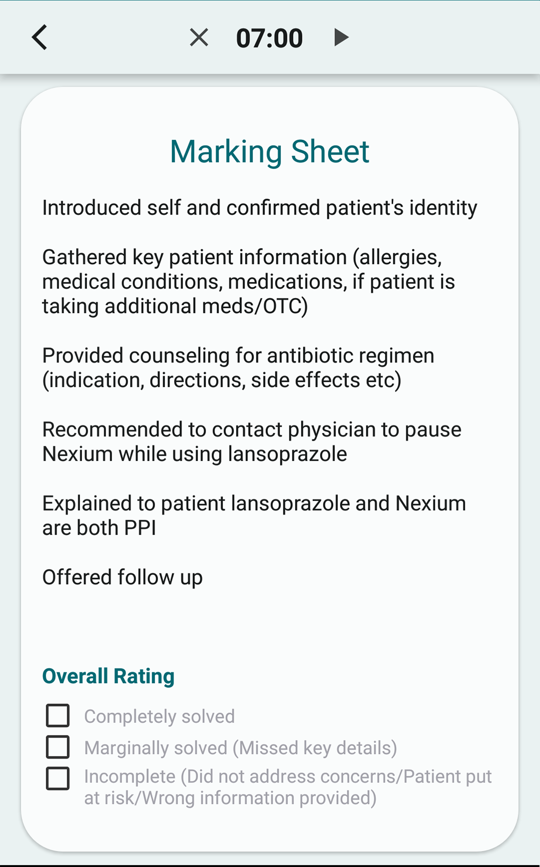 OSCE Sample Answer